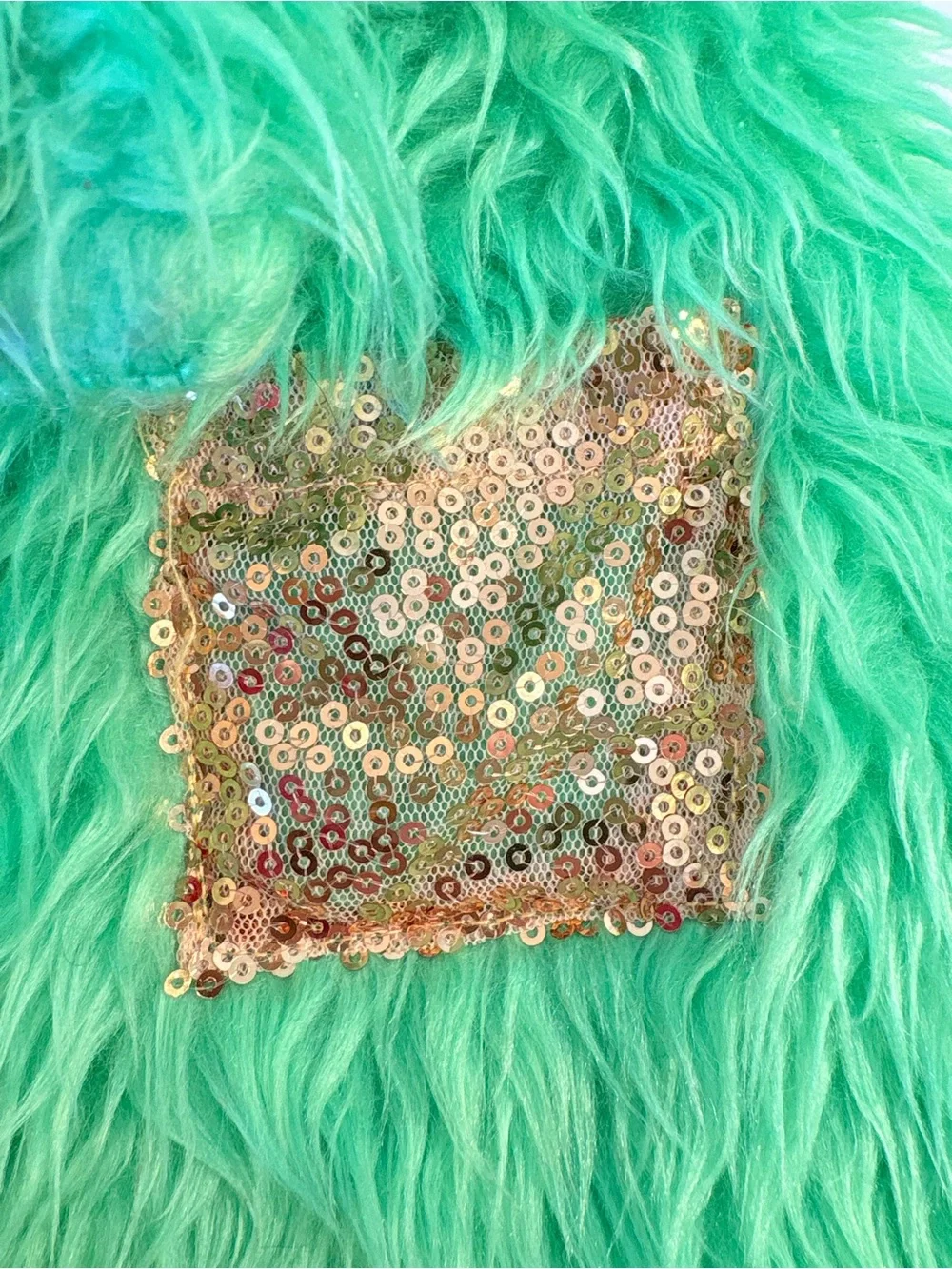“The Grinch” Green Fuzzy Baby Jumper Dress Size 80 (12-18 months)